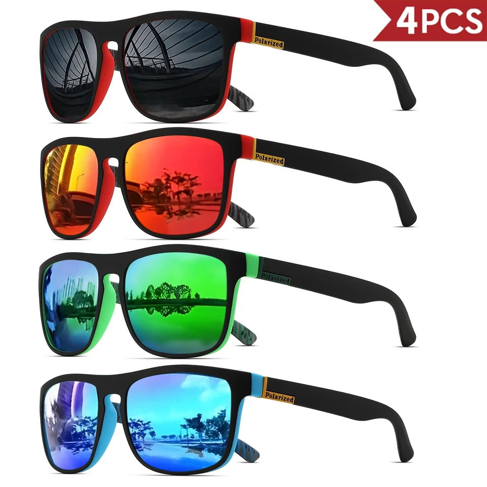 1-4PCS Men Classical Square Po - Fishing Sunglasses Polarized recensione e prezzo