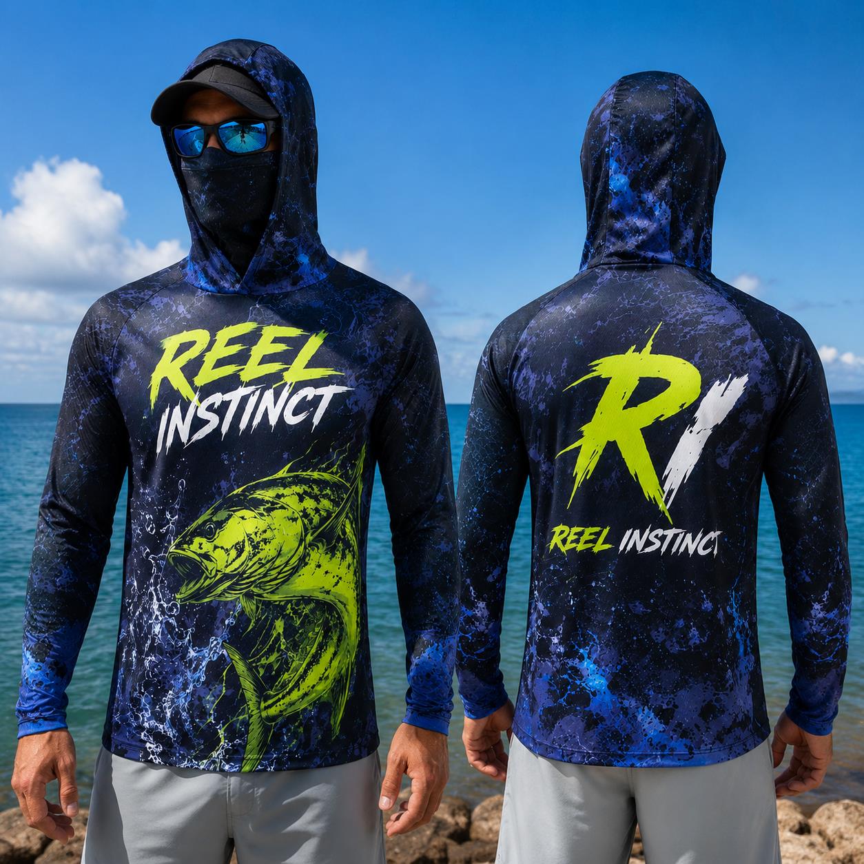 Fishing Hoodie Shirt Men Long  - Fishing Mask Sun Protection recensione e prezzo
