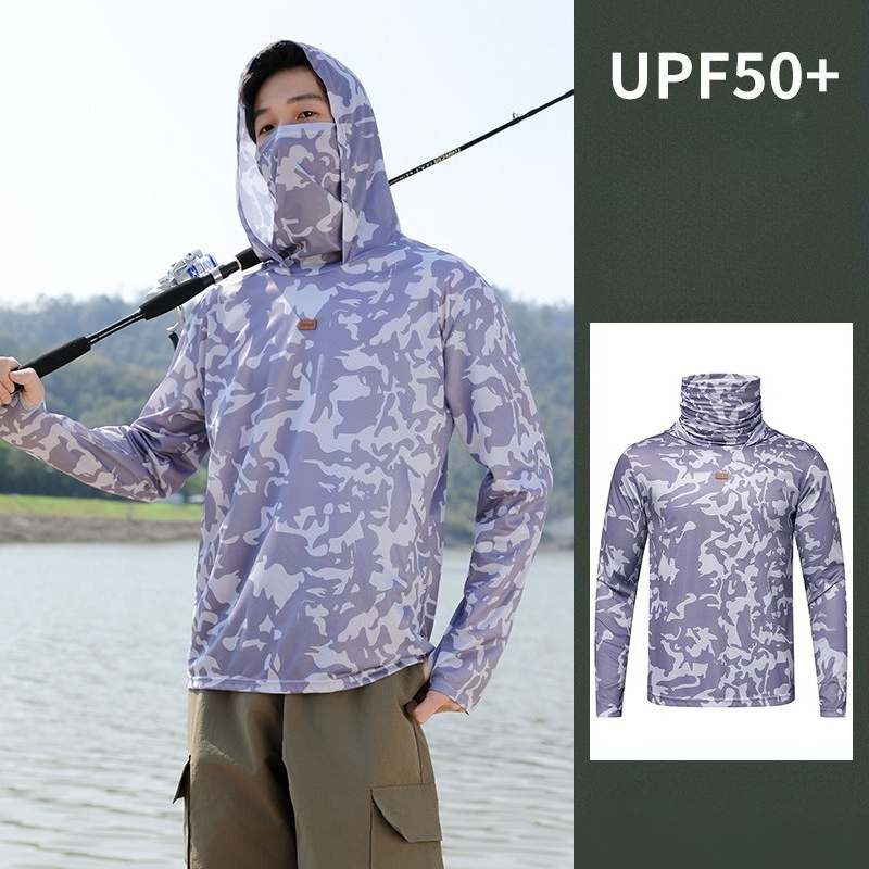 Fishing Shirt Hooded Men Sunsc - Fishing Mask Sun Protection recensione e prezzo