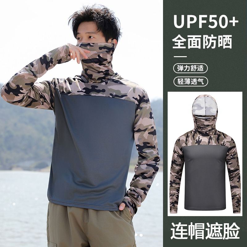 Fishing Shirt Hooded Men Sunsc - Fishing Mask Sun Protection recensione e prezzo