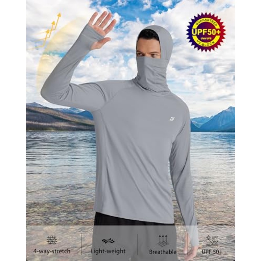 Roadbox UPF 50+ Men's Hooded F - Fishing Mask Sun Protection recensione e prezzo
