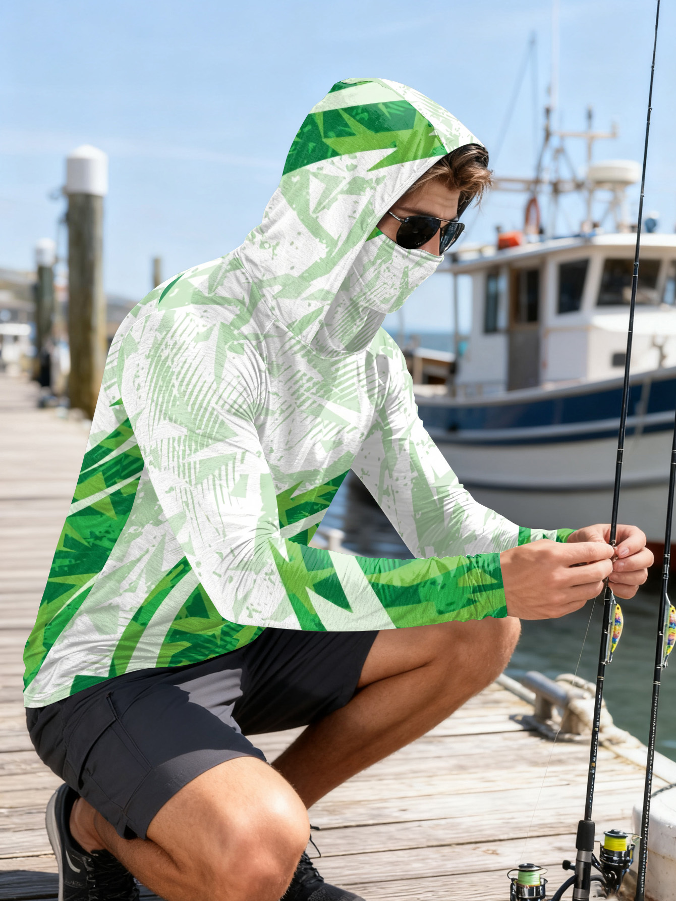 Men's Fishing Hooded Long-Slee - Fishing Shirt Uv Protection recensione e prezzo