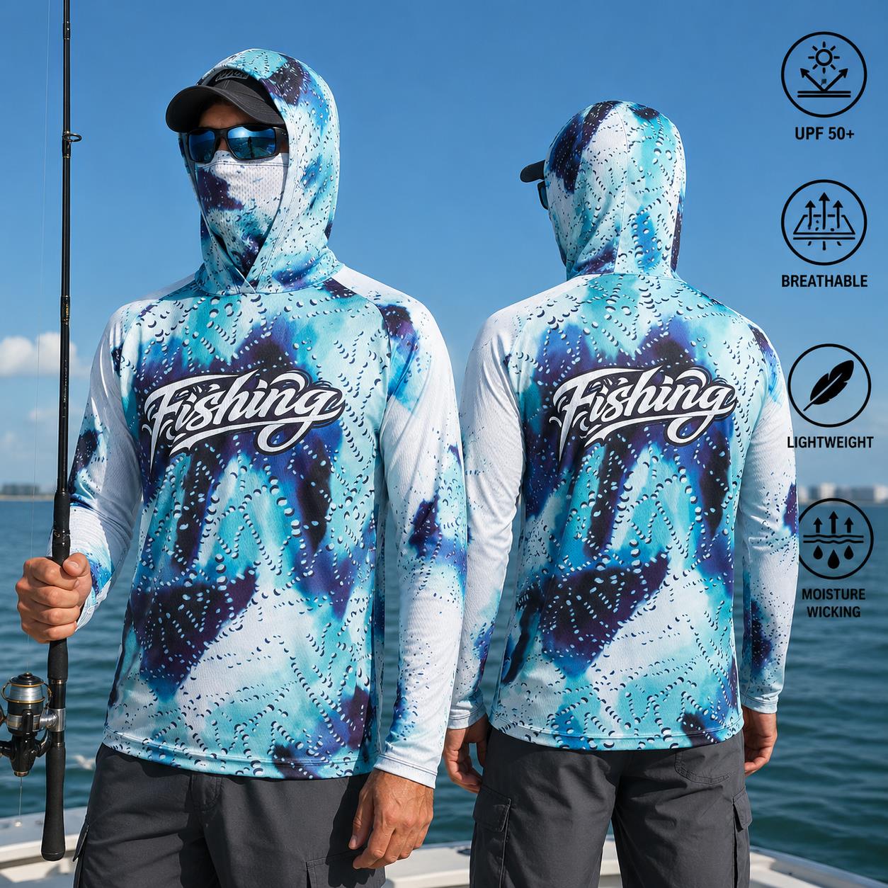 Fishing Shirt Hooded Men Fishi - Fishing Mask Sun Protection recensione e prezzo