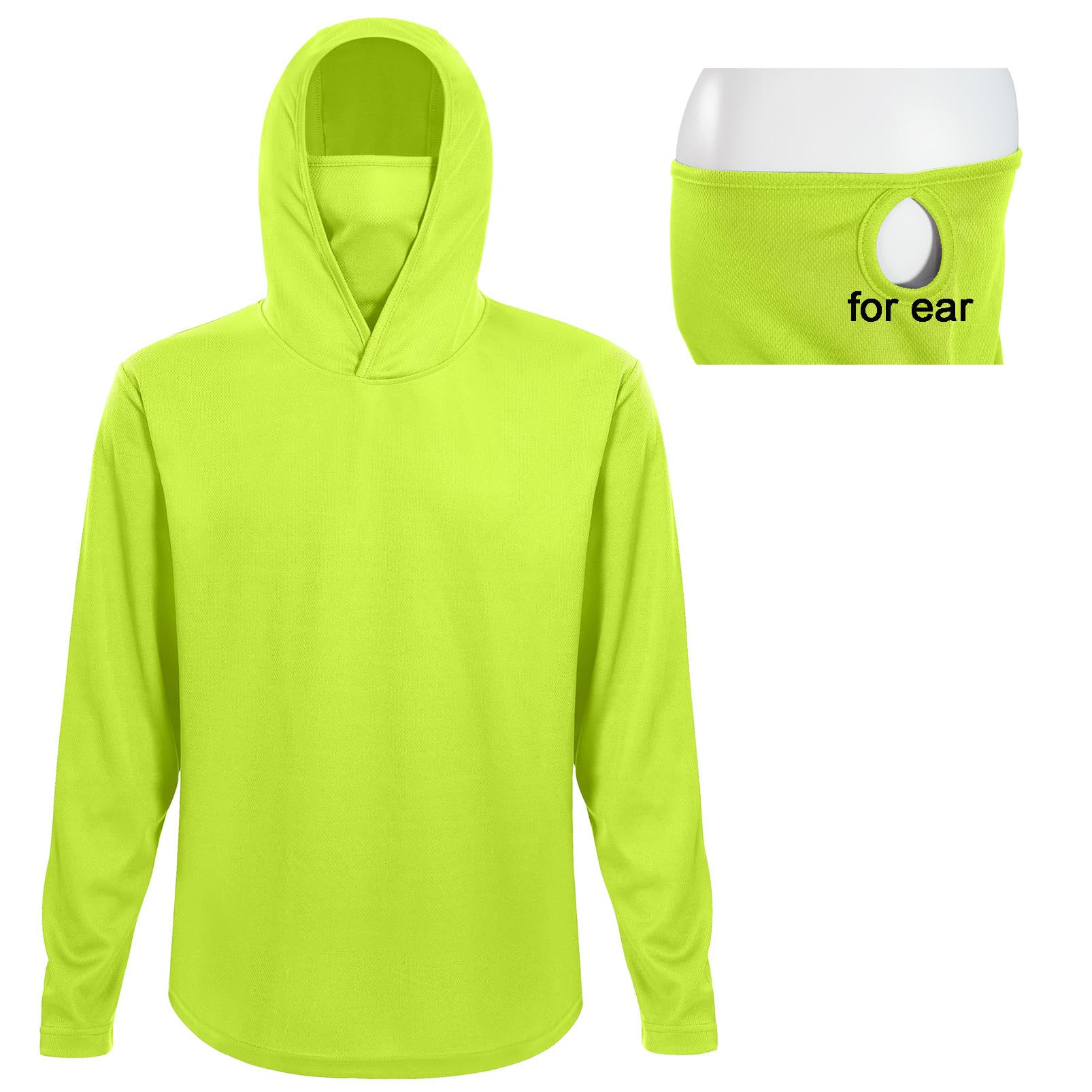 4 Pack Men's Running Hoodie wi - Fishing Mask Sun Protection recensione e prezzo
